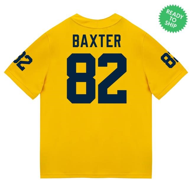 Michigan Wolverines #82 Devon Baxter Student Athlete Maize Football Jersey T Shirt The M Den Shop Michigan Wolverines #82 Devon Baxter Student Athlete Maize Football Jersey Hot Shirt The M Den Shop
