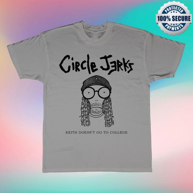 Official Kings Road Merch Store Circle Jerks Keith Doesn't Go To College Popover Shirt No Back (Gray) Kings Road Shop CircleJerks