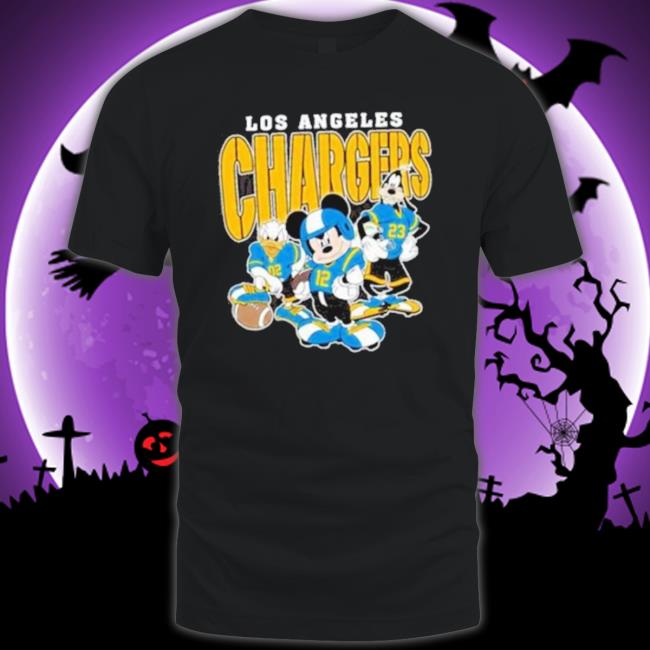 Mickey Donald Duck And Goofy Football Team Los Angeles Chargers shirt