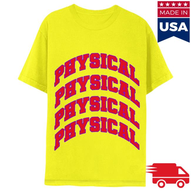 Official Dua Lipa Merch Store Shop DuaLipa Yellow Physical Tee Dua Lipa Clothing Shop