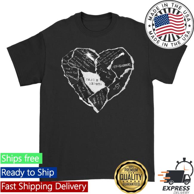 Official Sleep Theory Merch Store Shop Paper Hearts Popover Shirt (Black) SleepTheory