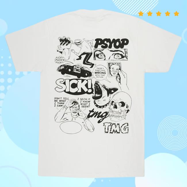 Official Tmg Studios Merch Collage | White Top Shirt