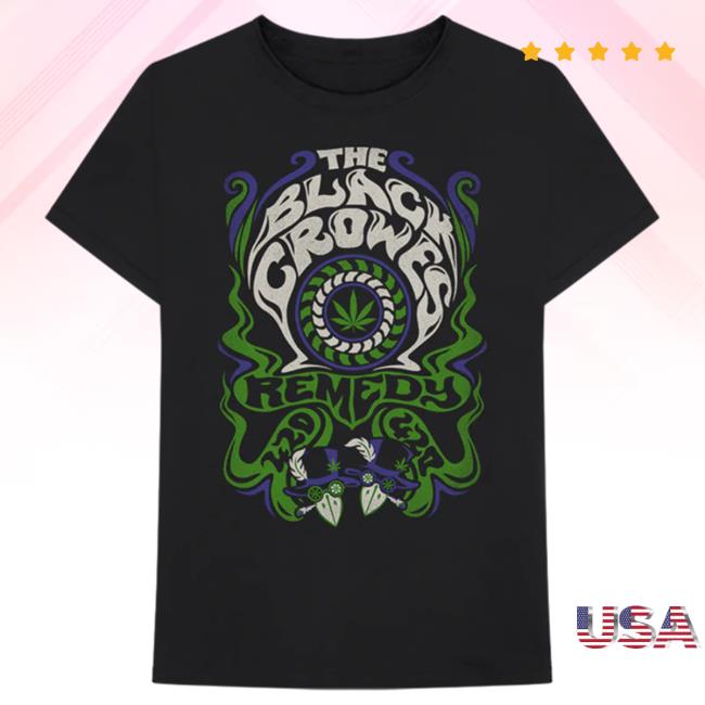 Official The Black Crowes Remedy 420 Black Shirt 2023