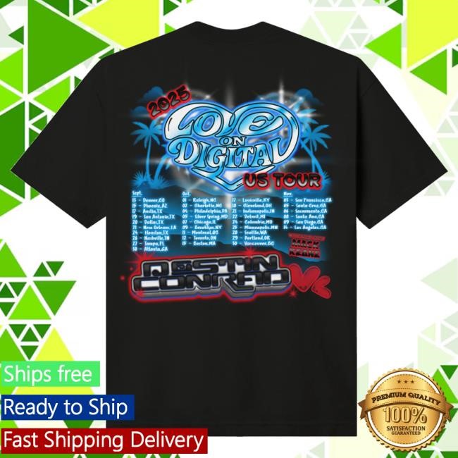 Official Destin Conrad Shop Love On Digital Tour Pullover Hoodie W/ Dates DestinConrad