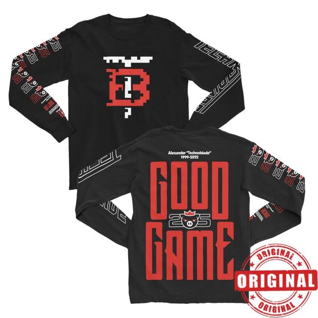 Technoblade Official Merch Store Good Game 25 Redux Long Sleeve Shirts