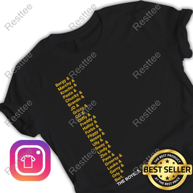 Boston Proshop Merch Bruins 2023 The Boys Roster T Shirts Boston Bruins