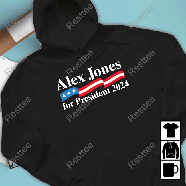 Official Tucker Carlson Alex Jones For President 2024 Info Wars Donald Trump Tee Shirt