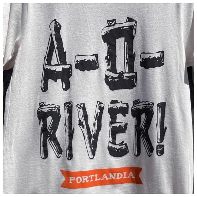 Official Portlandia Clothing Store Portlandia A-O-River Vintage White Attractive Shirt