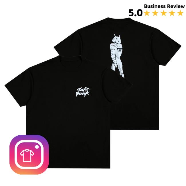 Official Daft Punk Merch Store Infinity Repeating Android Shirt 2024