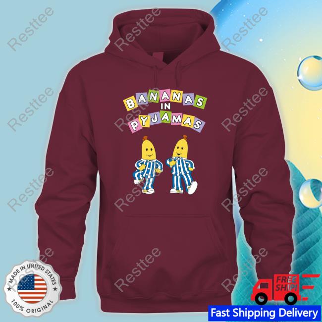 Abc Merch Bananas In Pyjamas Adult Hooded Sweatshirt Official Bananas In Pyjamas Adult Sweatshirt