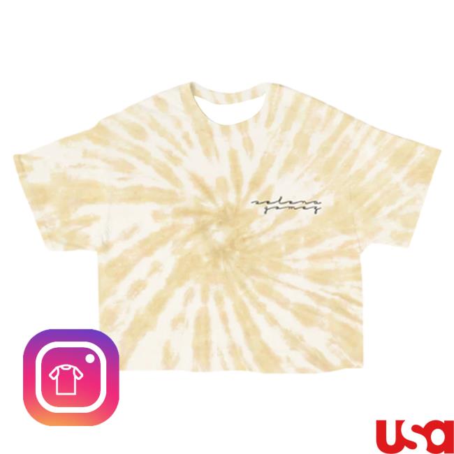 Official Selena Gomez Merch Store Selena Gomez Baila Conmigo Tie Dye Crop Top Shirt 2024 Selena Gomez Apparel Clothing Shop SelenaGomez