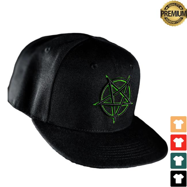 Official Ink Poisoning Apparel Clothing Twill Hat Green Outline Pentagram Official Ink Poisoning Apparel Clothing Hat Cap Green Outline Pentagram