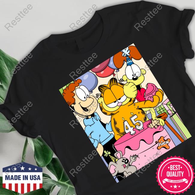 Official Garfield Happy Birthday 45 Old T Shirts