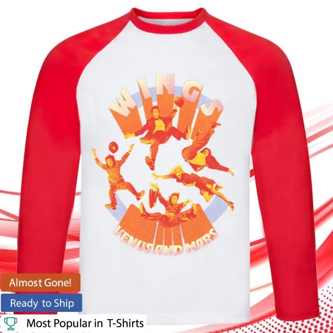 Official Paul Mccartney Shop Venus and Mars Red Raglan LongSleeve