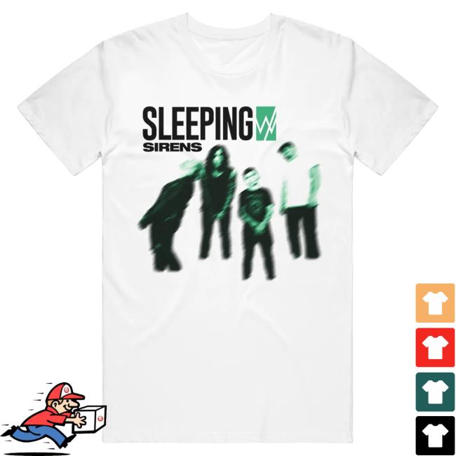Official Sleeping With Sirens Merch Blurry Photo White New Shirt