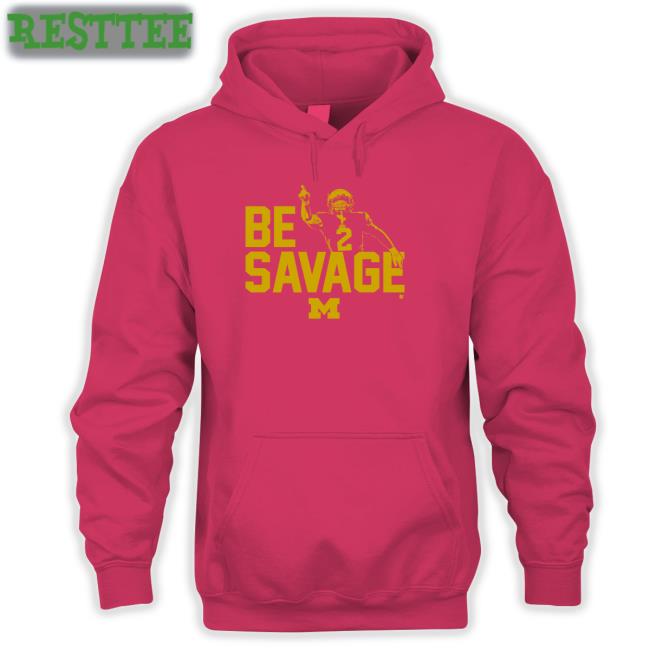 Breakingt Merch Michigan Football Blake Corum Be Savage Hooded Sweatshirt