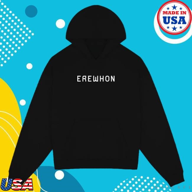Official Erewhon Erewhon Pullover Hoodie Black Erewhon Market Official Erewhon Erewhon Hood Black Erewhon Market