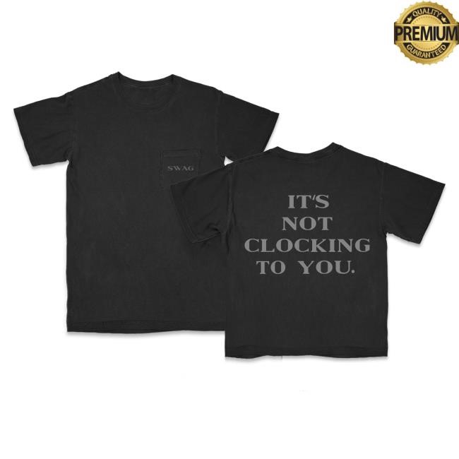 Official Justin Bieber Merch Store Black Pocket Tshirt It's Not Clocking To You JustinBieber