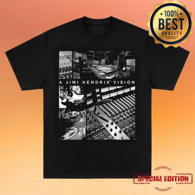 Jimi Hendrix Vision Top Shirt Black