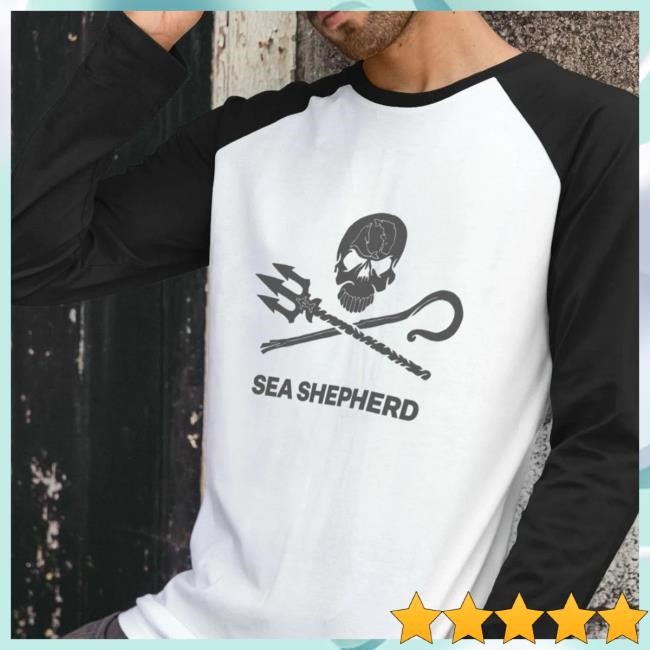 Official Sea Shepherd Store Jolly Roger Baseball Long Sleeve Shirts