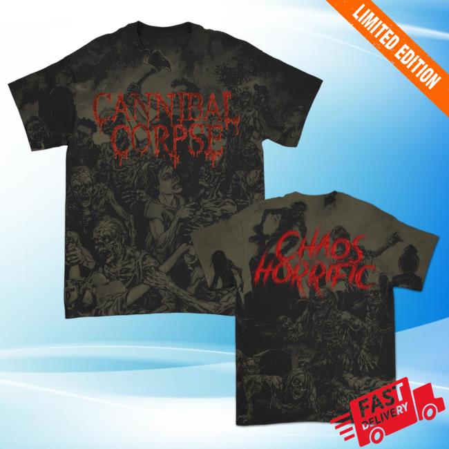 Official Kings Road Merch Store Cannibal Corpse Chaos Horrific All Over Print Shirt 2024 (Black) Kings Road Shop CannibalCorpse