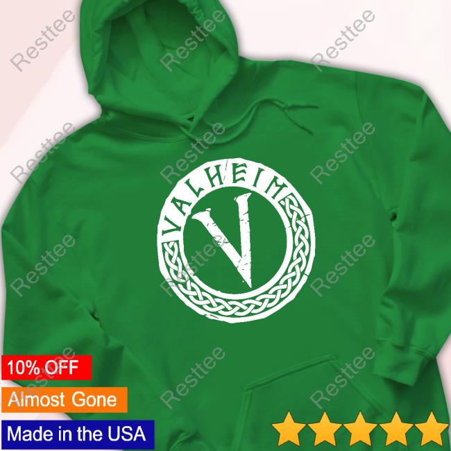 Valheim Emblem Black Crewneck Sweatshirt Official Valheim Merch Valheim Emblem Black Shirt