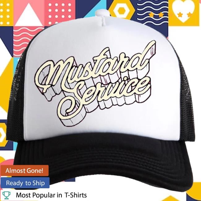 Mustard Service Logo Black & White Hat