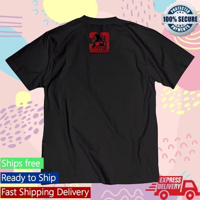 Official Godzilla Merch Store Godzilla vs. Destoroyah 30th Anniversary Scene Illustration T Shirt 3 (Destoroyah (Flying Object)) Black