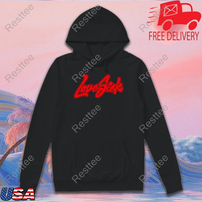 Love Sick Logo Black Hoodie