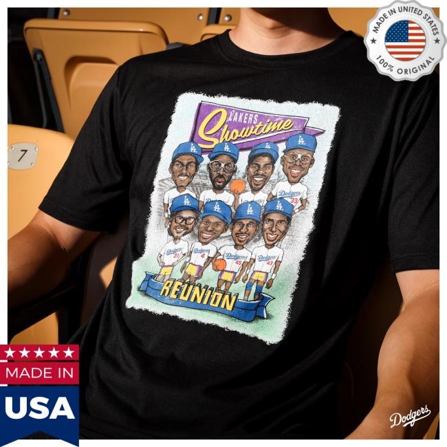 Los Angeles Dodgers Lakers Showtime Reunion Short Sleeve Tee
