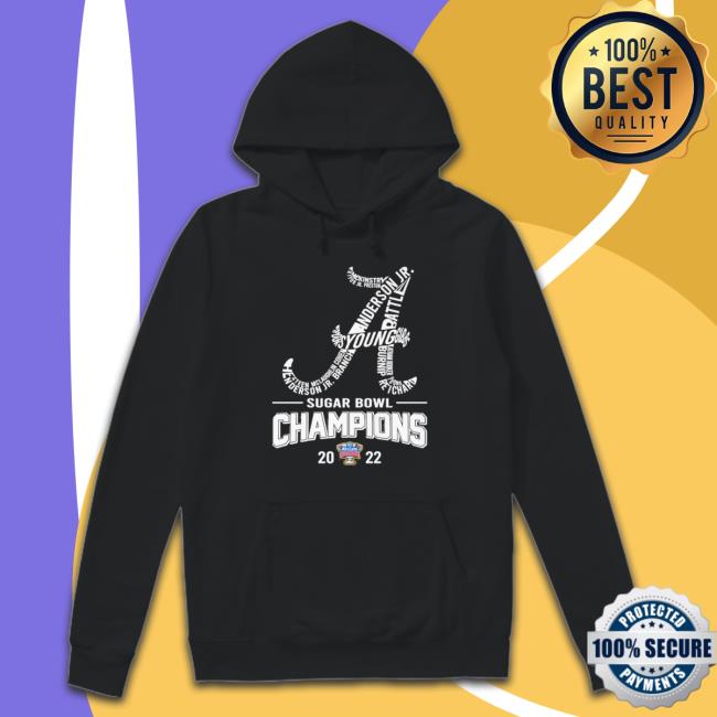 2022 Sugar Bowl Champions Alabama Crimson Tide Players Names Logo Crewneck Sweatshirt 2022 Sugar Bowl Champions Alabama Crimson Tide Players Names Logo Tee
