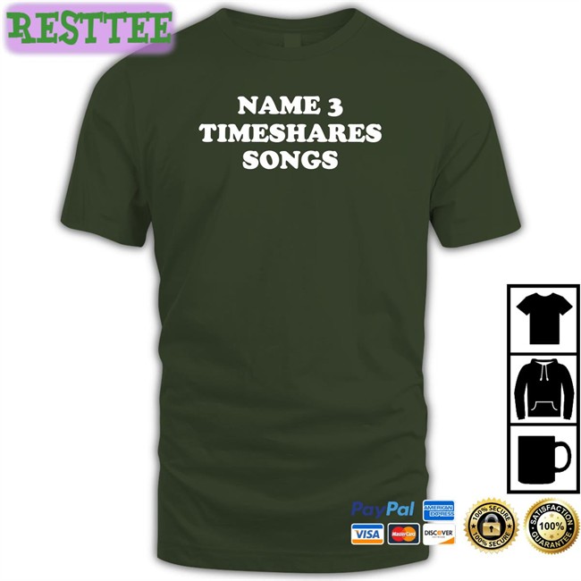 Timeshares Music Name 3 Timeshares Songs Long Sleeve Tee Shirt Timeshares Music Name 3 Timeshares Songs Tee