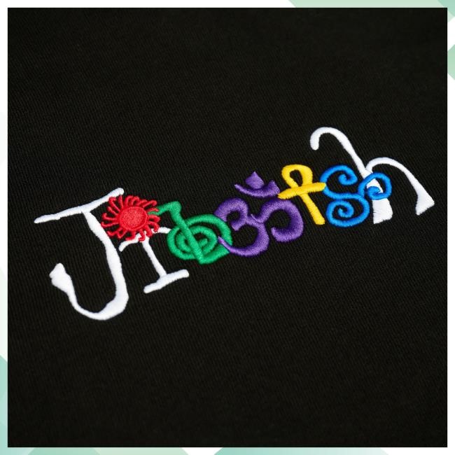 Official Jiberish Clothing Coexist Heavyweight Hoodie Black Hood Black Official Jiberish Apparel Coexist Heavyweight Hoodie Black Hood Black