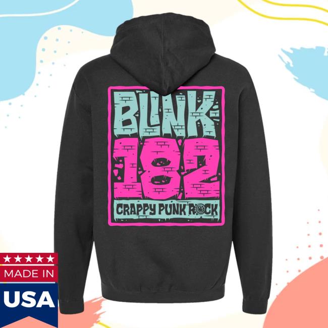 Official Blink182 Merch Store Wall Long Sleeve Tee Official Blink182 Merch Store Wall Zip Hoody