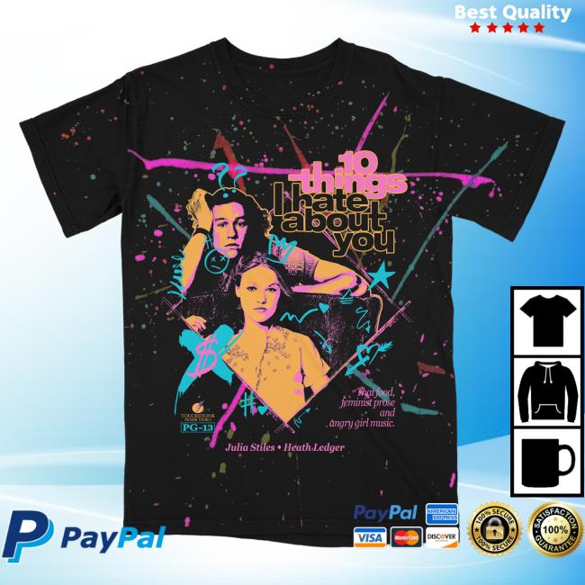 Official Studiohouse Designs 10 Things I Hate About You Tie Dye Hot Shirt Paint Fight