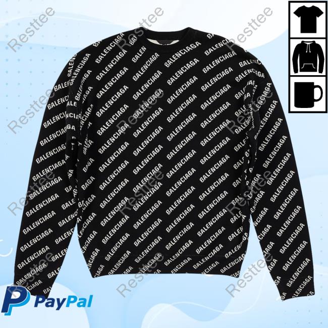 Official Saks Fifth Avenue Clothing Store Shop Balenciaga Mini Allover Logo Black White AOP Hoodie 3D All Over Print Saksfifthavenue