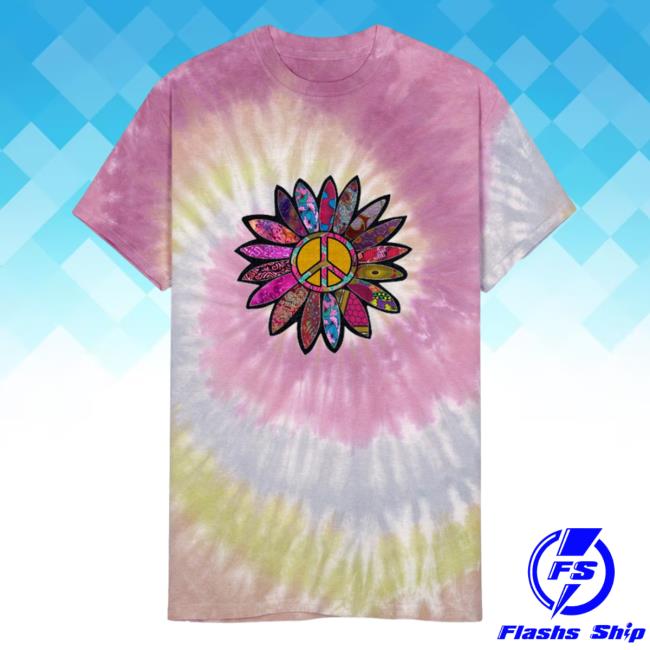 Official Spreadshirt Shop Store Fuchsia Fun Peace Sign Flower Unisex Tie Dye New Shirt Desert Rose Spread Shirt Merch