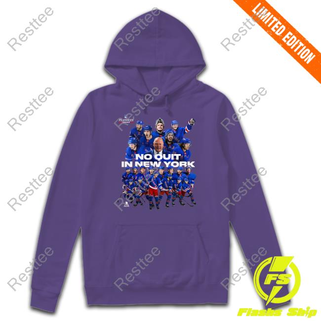 No Quit In New York Rangers 22-23 Playoff Team Photo T-Shirt Madison Square Garden Official Madison Square Garden Shop Rangers 22-23 Playoff Team Photo T-Shirt