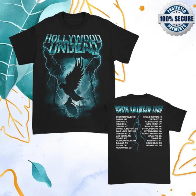 Hollywood Undead Merch Store Lightning Storm Dove & Grenade 2023 Tour Shirts HollywoodUndead