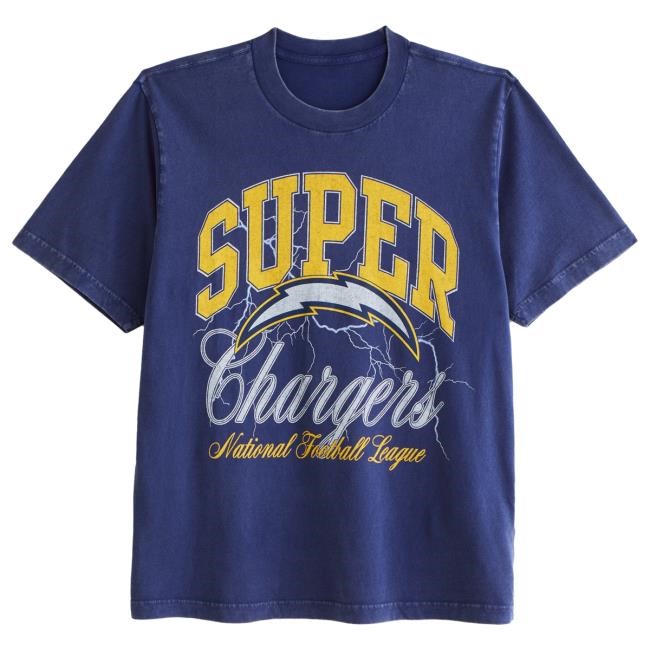 Official Abercrombie And Fitch Store Los Angeles Chargers Vintage-Inspired Graphic Shirts NFL by Abercrombie