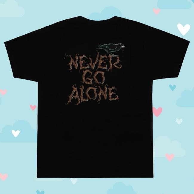 Official Halloween Horror Nights 2025 Never Go Alone Adult Shirts