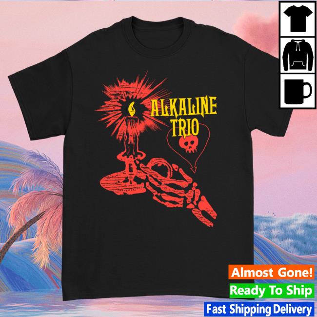 Official Kings Road Merch Store Alkaline Trio Skele-Candle Attractive Shirt (Black) AlkalineTrio Kings Road Shop