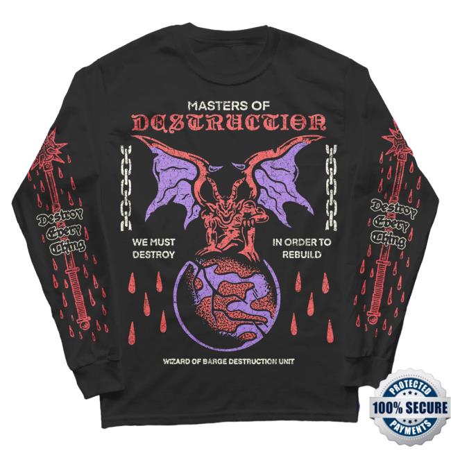 Official Wizard Of Barge Masters Of Destruction Long Sleeve Wizardofbarge