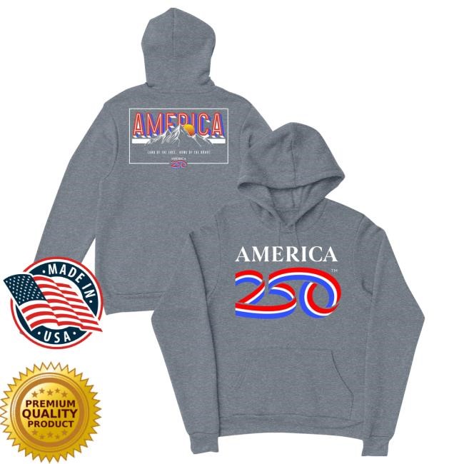 Essential America250 Land Of The Free Home Of The Brave Unisex Hoodie Fleece Essential America250 Land Of The Free Home Of The Brave Unisex Hoodie Fleece