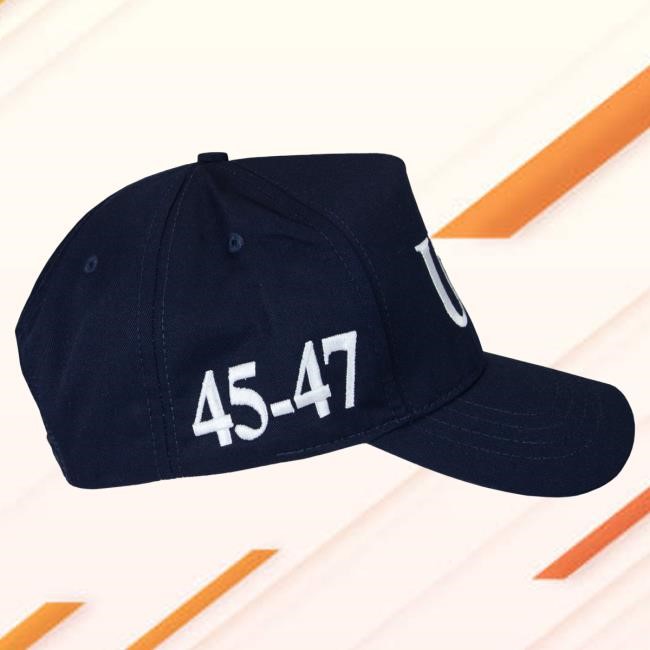 Official Donald Trump Merch Store USA 45-47 Hat Navy Official Donald Trump Merch Store USA 45-47 Cap Navy
