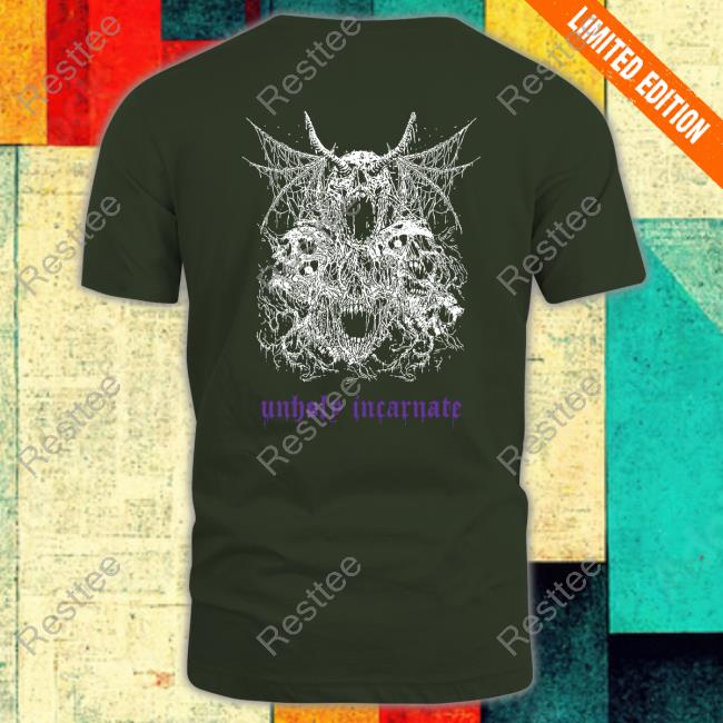 Unholy Incarnate Skull T-Shirt Official Unholy Incarnate Skull Tee