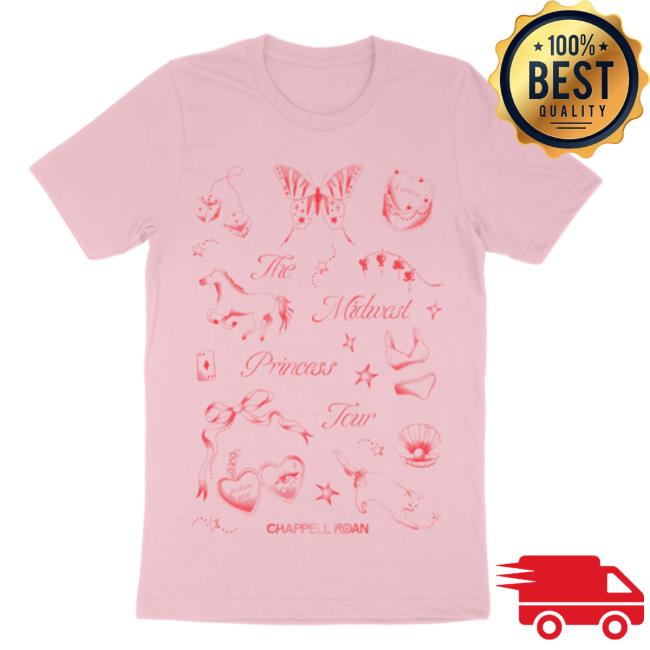Official Chappell Roan Merch The Midwest Princess Tour T Shirt Australia 2023 Tour
