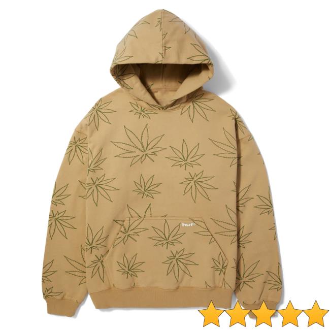 Huf Plantlife Fleece Aop Sweater Oatmeal 3D All Over Print