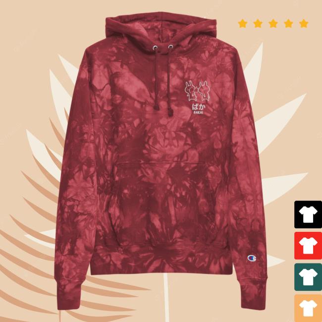 Yujin Clothing x Champion Baka! Tie Dye Hoodie Red