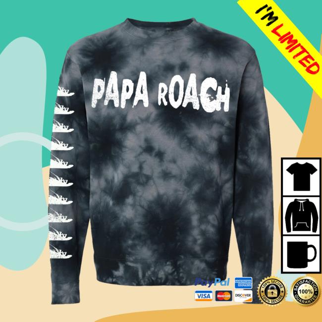 Official Papa Roach Infest Dye Hoody Smoke Dye Paparoach